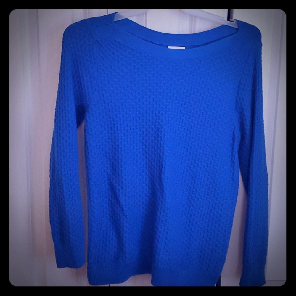 L bright blue Old Navy sweater